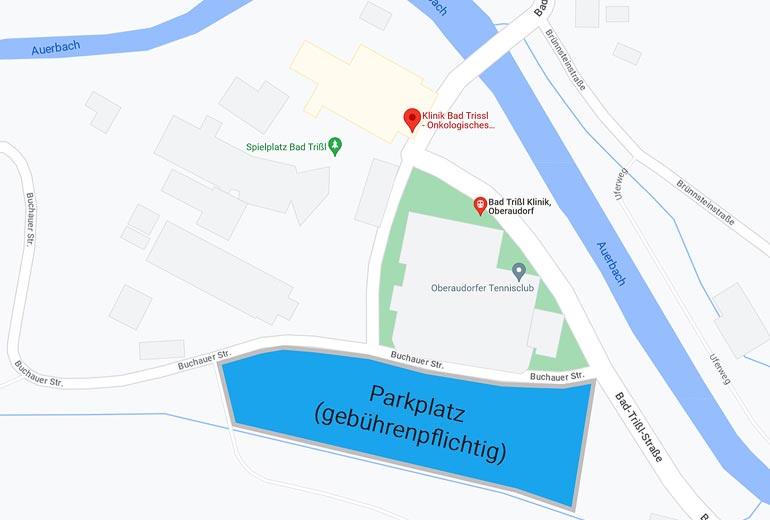 Parkplatz der Klink Bad Trissl